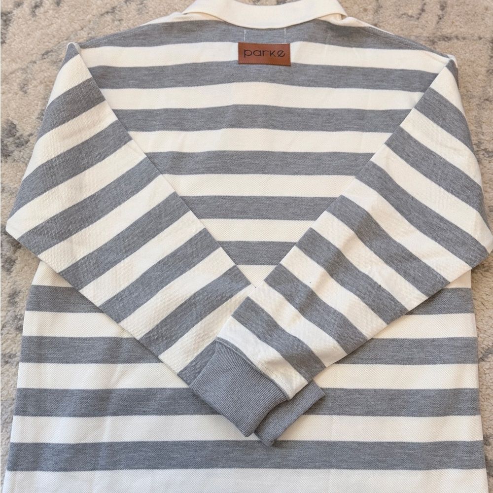 Parke Striped Collared Rugby Pullover - Picture 2 of 5